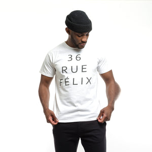 "The" T-shirt blanc 36 RUE FÉLIX - GENTLEMAN