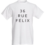 Charger l&#39;image dans la galerie, &quot;The&quot; T-shirt blanc 36 RUE FÉLIX - LADY

