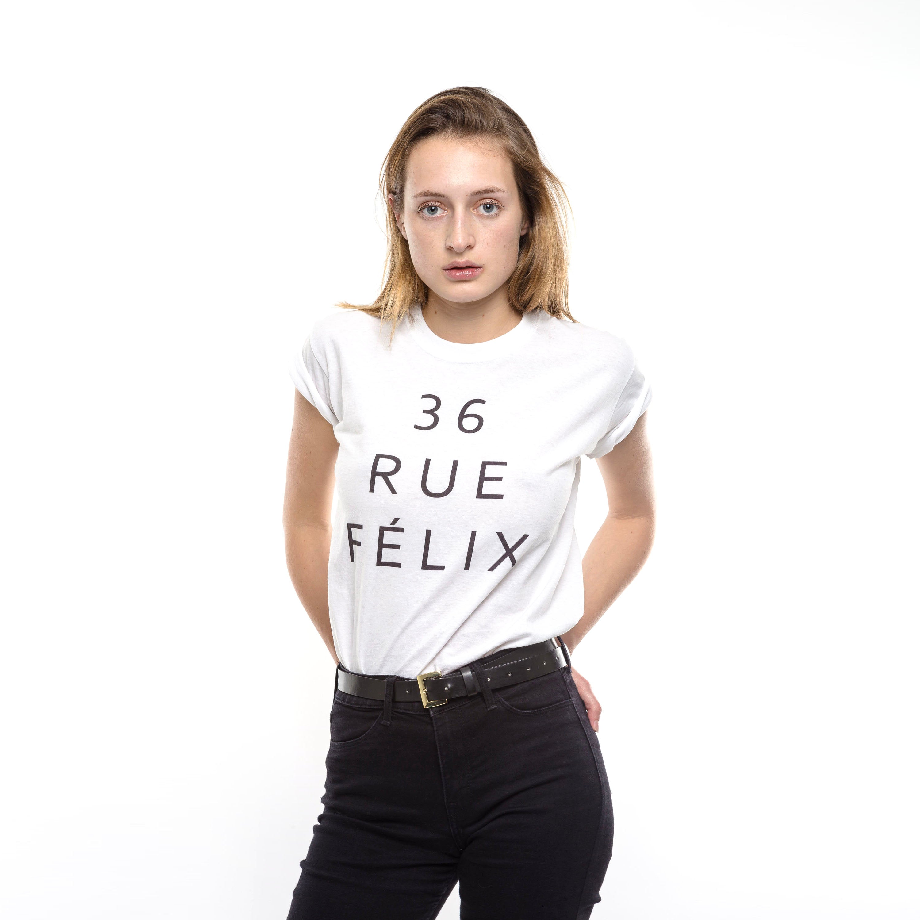 "The" T-shirt blanc 36 RUE FÉLIX - LADY