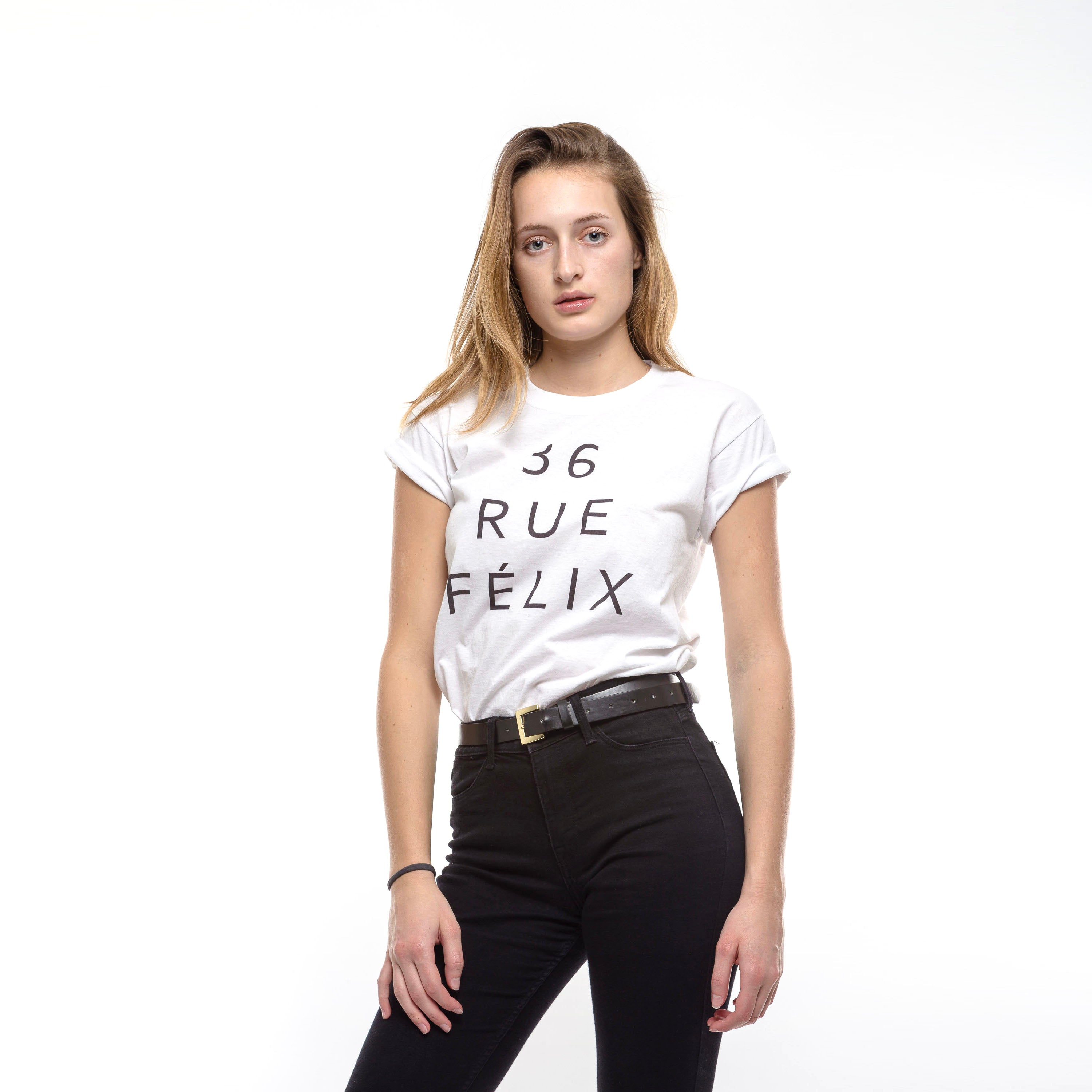"The" T-shirt blanc 36 RUE FÉLIX - LADY